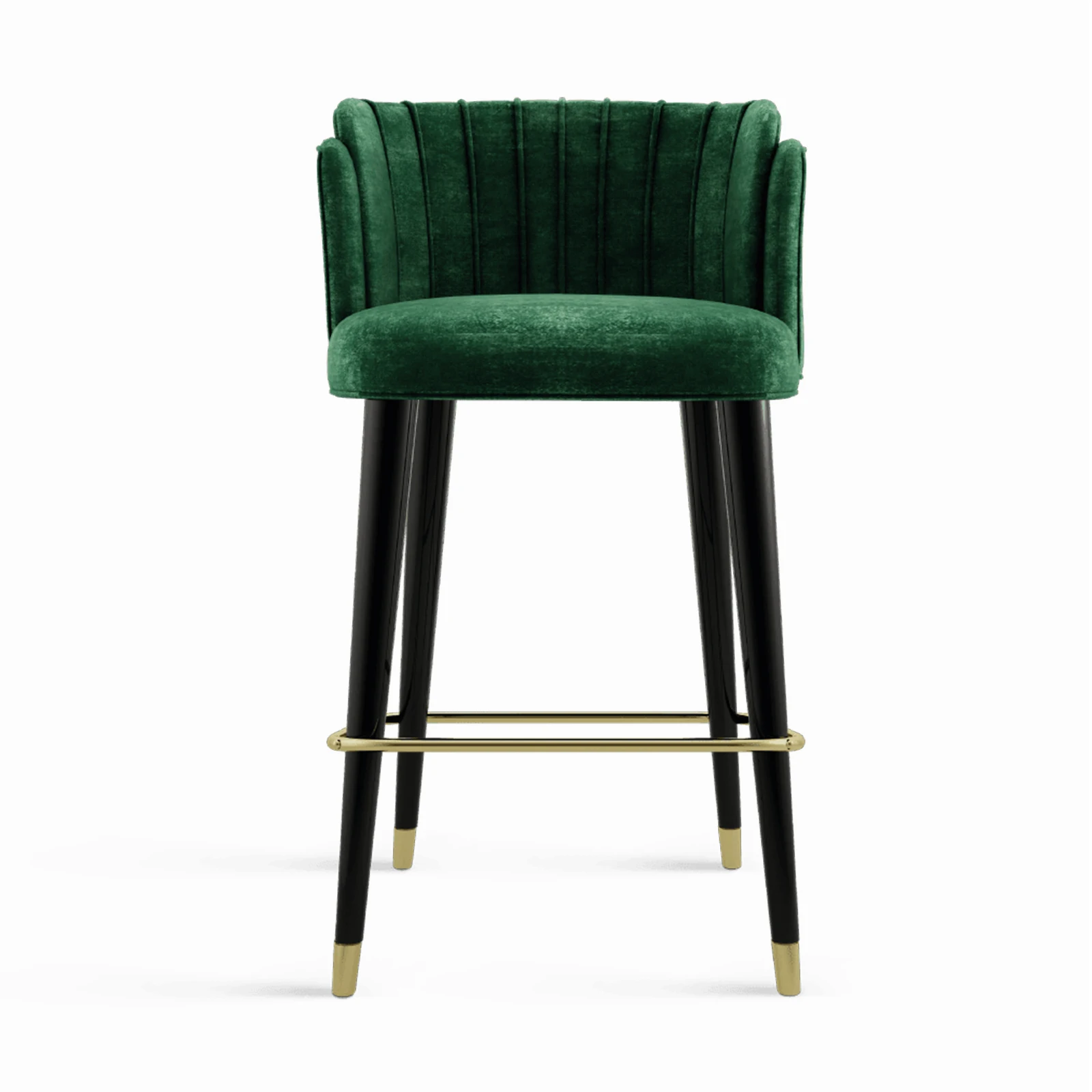 Großhandel mit modernen Barhockern aus nordischem Samt mit Holzbeinen