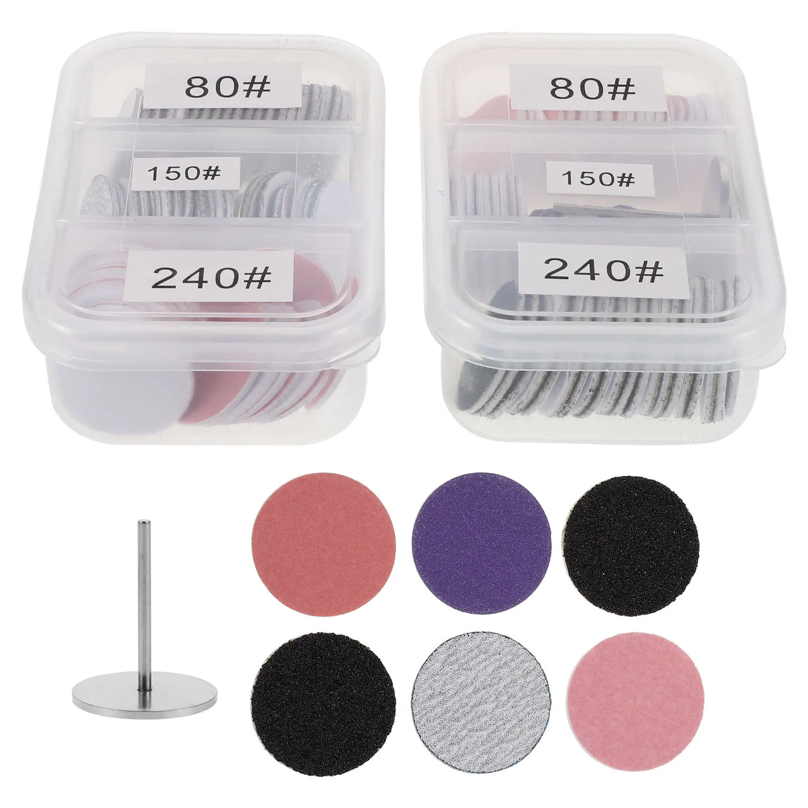 

2Set Nail Sandpaper Discs Drill Replacement 25mm Manicure Pedicure Dead Skin Removal Buffing Sanding Discs Nail Tool Kit
