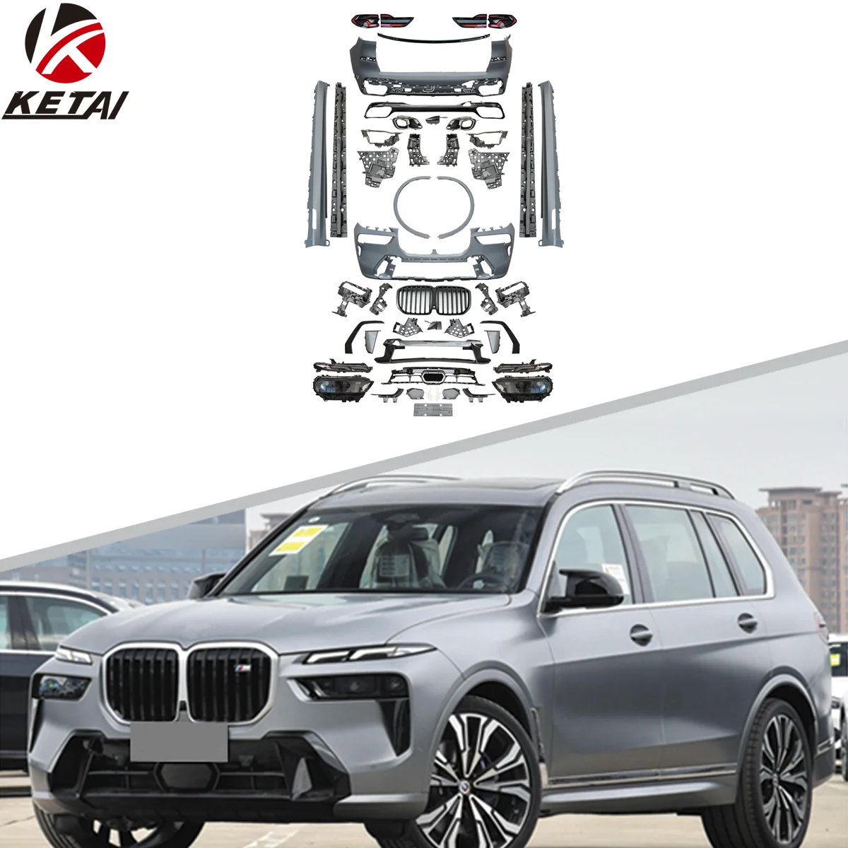 Hot Sale Body Kit Vordere Hecks Toß Stange Für 19-22 BMW X7 Verbesserte 23 Sport Alte Auf Neues Bodykit