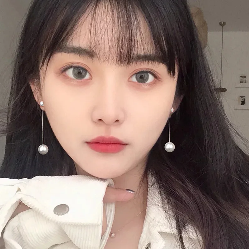 Fashion Tassel Simulated Pearl Dangle Earrings for Women Classic Korean Drop Long Hanging Earring Ladies Wedding Luxury Jewelry