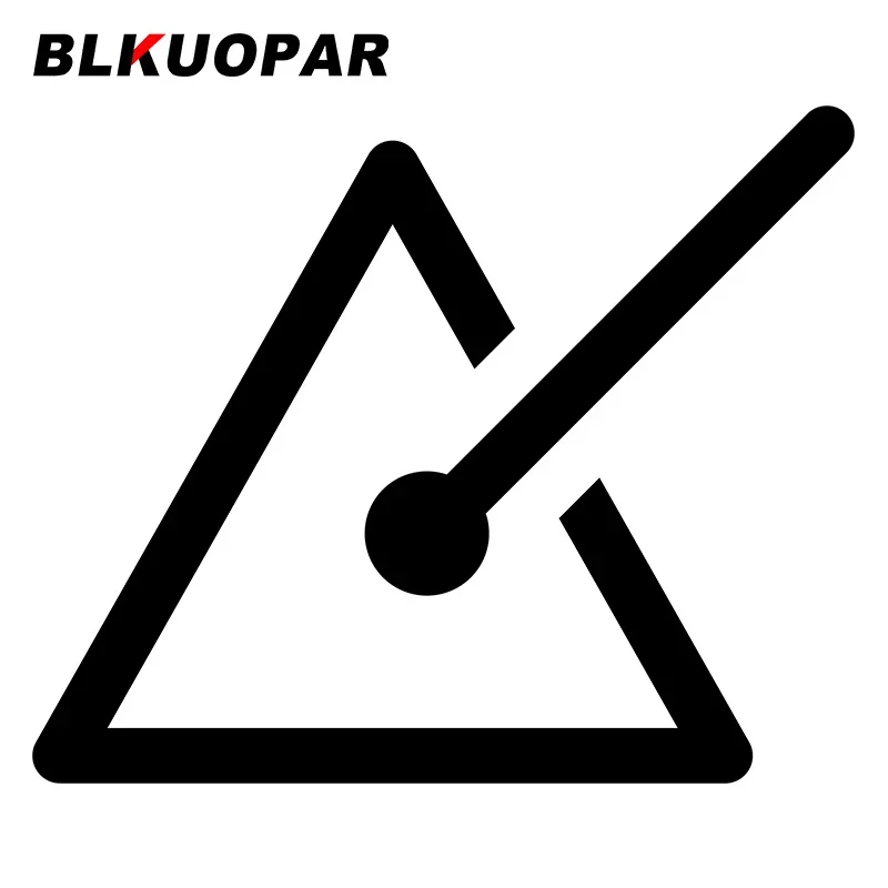 BLKUOPAR For Triangle Music And Multimedia Car Stickers Sunscreen Creative Decals Car Accessories Windshield Laptop Decor