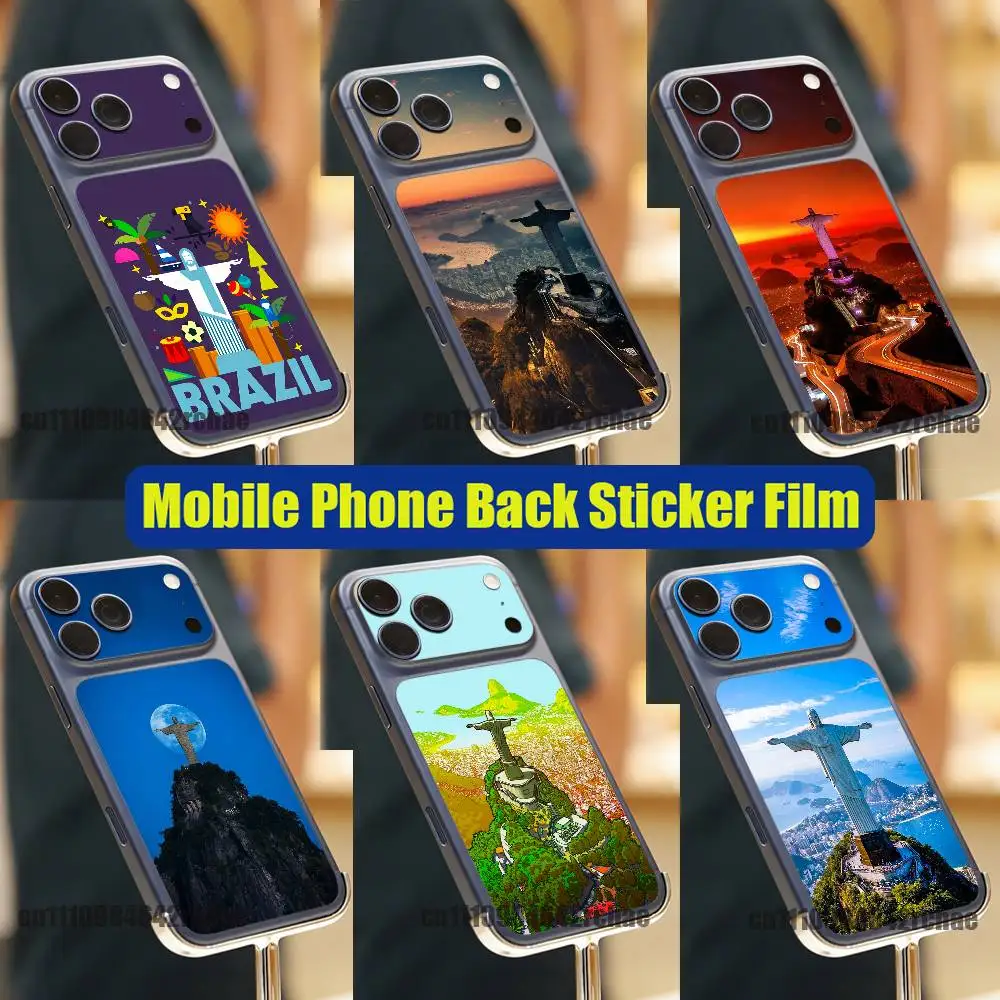 

For Brazil Christ the Redeemer Phone Back Film Sticker iPhone 17 Pro Max Decal Skin Wrap DIY Custom Films Stickers Cover
