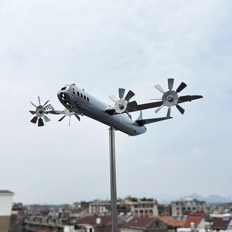 

B-29 Super Fortress Aircraft Windmill Metal Wind Spinner Outdoor Decor 3D Cool Wind Sculpture Wind Catcher Garden Art Decoration