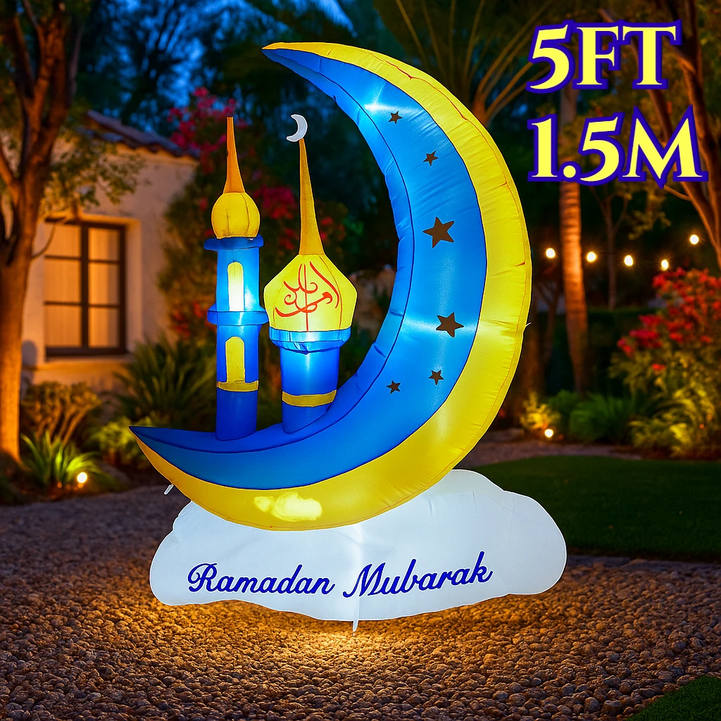 5ft-15m-party-holiday-decoration-middle-east-ramadan-blue-yellow-moon-castle-with-led-light-eid-mubarak-diy-inflatable-model