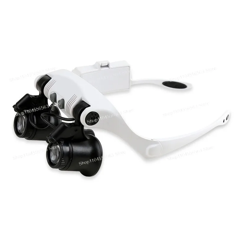 HMY 9892G-3A Head Mounted magnifying glass - Interchangeable lens, multi magnification, with light for repair and identification