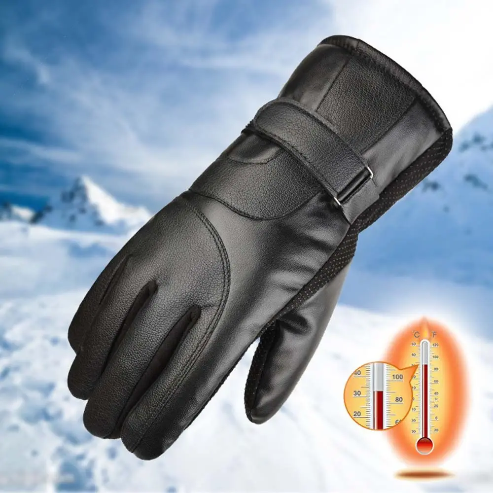 

Зимние теплые ветрозащитные нескользящие плюшевые перчатки, перчатки из искусственной кожи, бархатные перчатки, варежки с сенсорным экраном