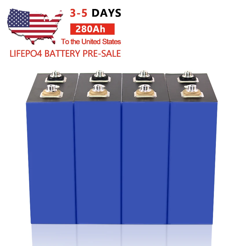 

New LiFePO4 Battery 3.2V 280Ah 4/8/16/32PCS Rechargeable Lithium Iron Phosphate Batteries 24V 48V 96V For Boat Forklift EV Solar