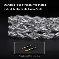 Four-Unit Dynamic Driver Hifi Earphones Planar Hybrid Headphones Triple Dynamic with Replaceable 3.5+4.4mm Plug Cable