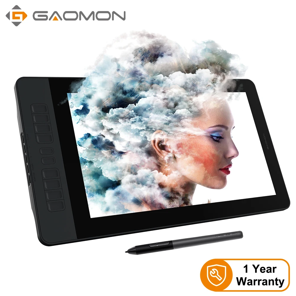 GAOMON PD1561 Graphics Tablet Monitor IPS HD Drawing Display Anti-glare 15.6 Inch Screen 72% NTSC Gamut Best For Beginner