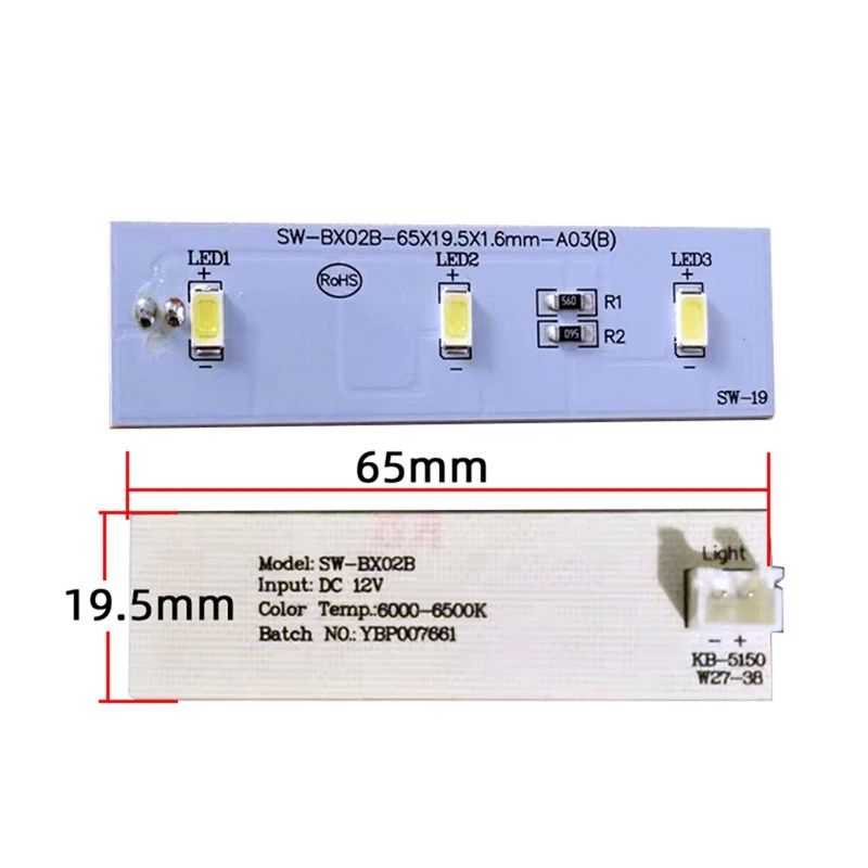 1Pcs Refrigerator LED Light Replacement LED Strip Bar For Electrolux Freezer Parts