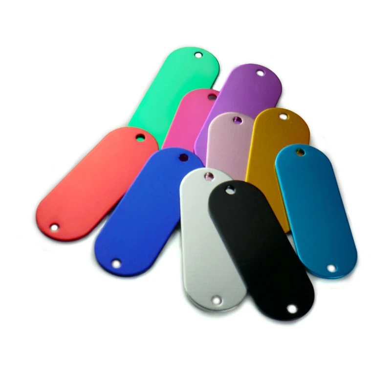 Hurtownia 20Pcs Tag Dog For Collar Name Charm ID Tag Oval Custom Aluminum Pet Dog Pet Tag Personalized Engraved Dogs Cat ID Tags