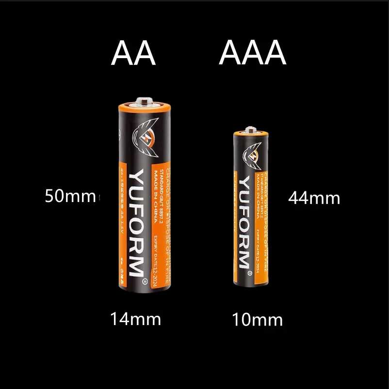 بطاريات زنك كربون AA 1.5 فولت للألعاب مشاعل وجهاز تحكم عن بعد وساعة ماوس لاسلكية وأضواء LED (سعة عالية) #4