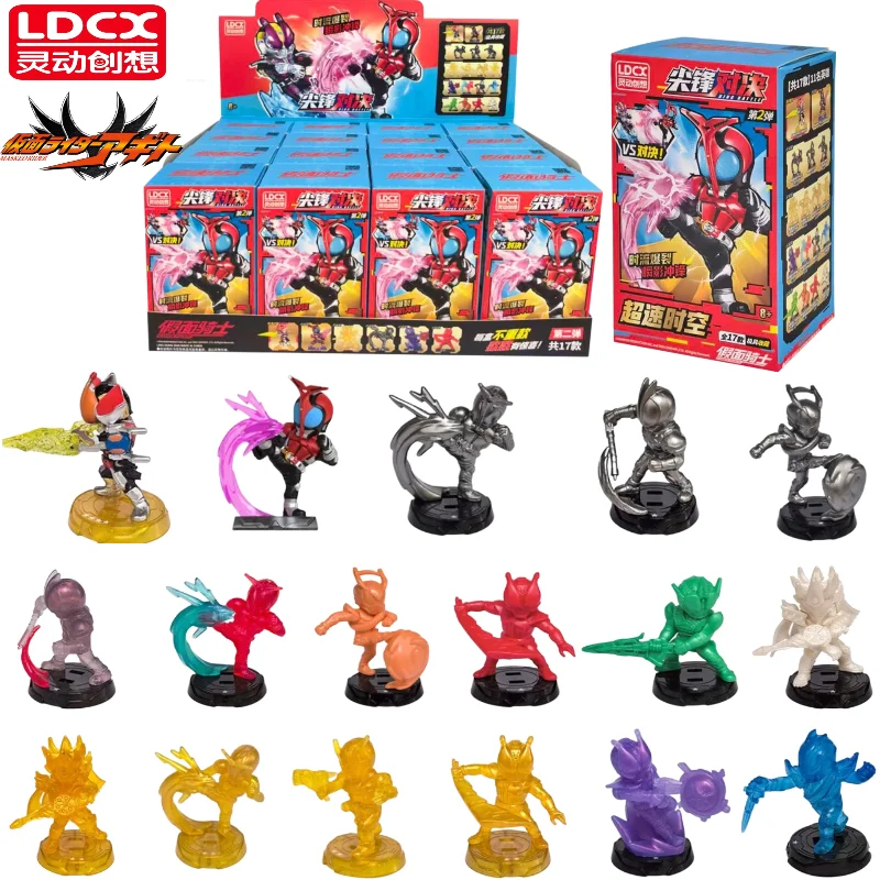 LDCX 17 Estilos Kamen Rider Den-O Kabuto Zero-NoS Blind Box Action Figure Anime Figurine Mystery Box Colecionável Modelo Brinquedos Presentes