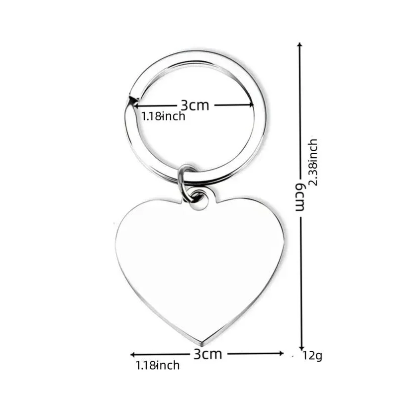 Fashion Letter Pattern Slogan Decor Heart Shaped Design Metal Keychain, Summer Accessories 2024, Stainless Steel  Fun Keychains