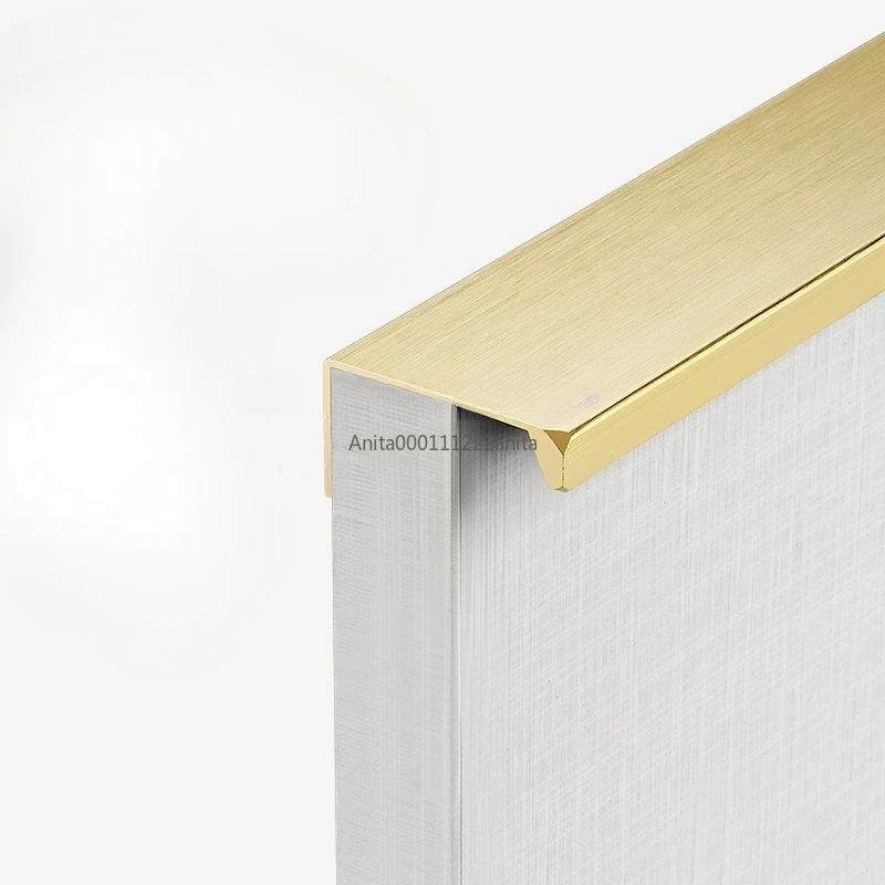 Aluminum Alloy Invisible Cabinet Door Without Punching, Long Handle Cabinet, Right Angle Handle Drawer, Wardrobe Door Handle