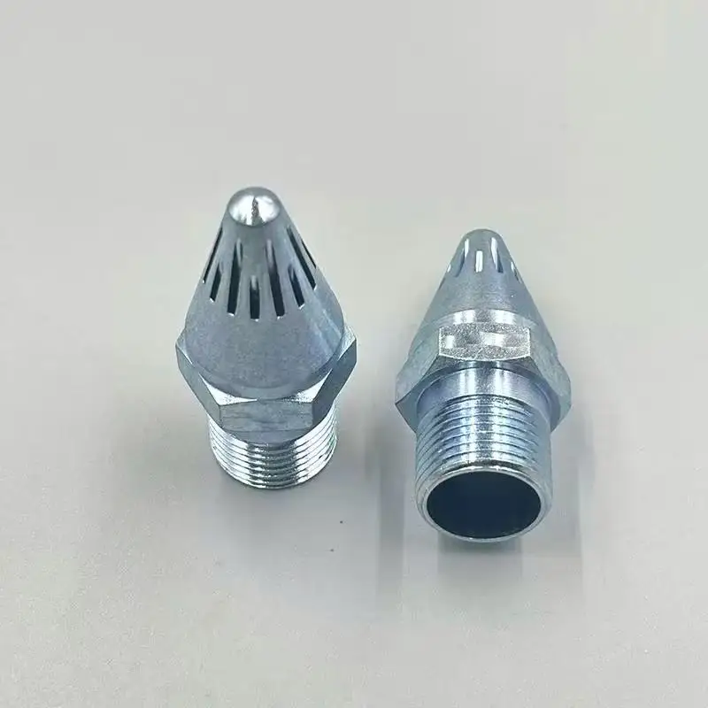 Aluminum Wind‑Jet Air Blow‑off Nozzle, Male Thread Slotted Cone Air Knife Nozzle for Industrial Compressed Air Drying Dust