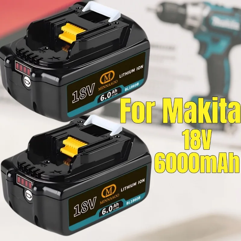 

100% оригинальный аккумулятор для Makita 18 В 6,0 Ач BL1850 BL1860 BL1860 BL1830 BL1815 bl1840 LXT400 BL1860 для инструментов Makita