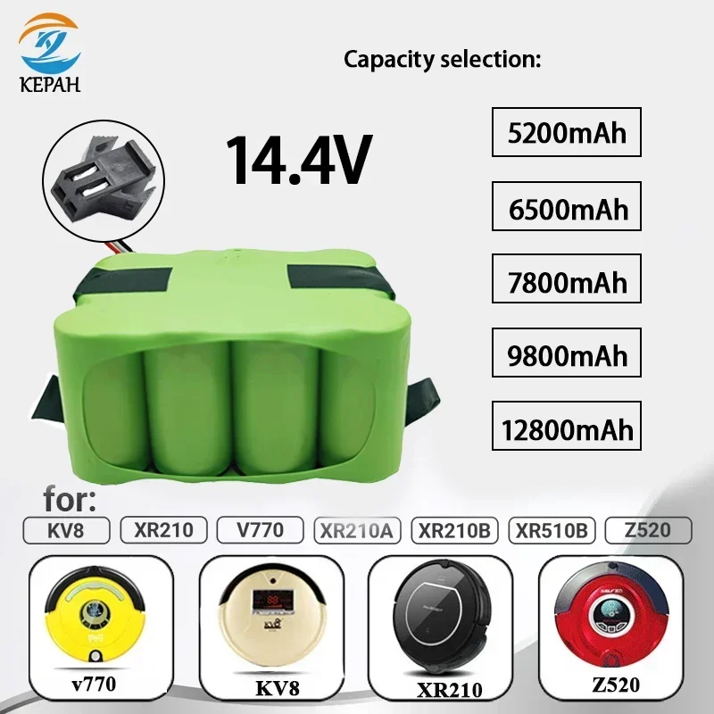 100% New 14.4V Ni-MH SC Rechargeable Battery 6500mAh for KV8 XR210 XR210A XR210B XR510B XR510C Vacuum Cleaner Sweeping Robot