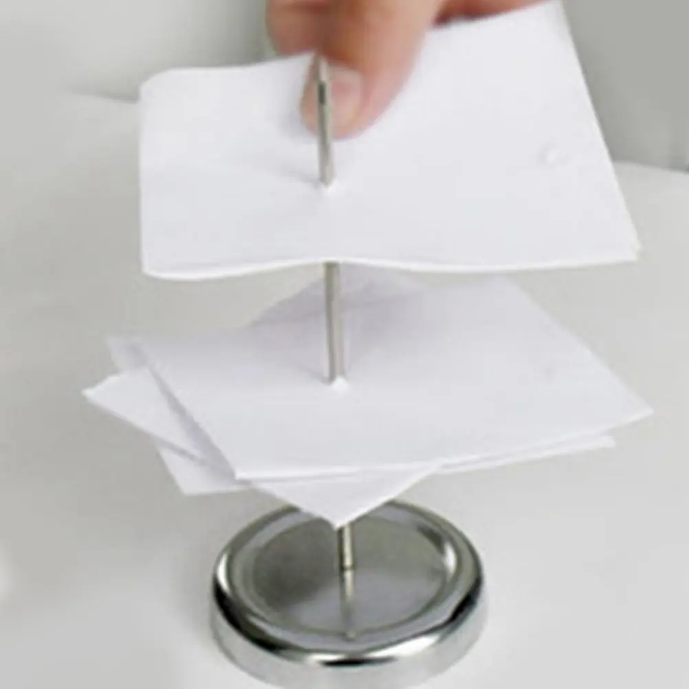 Heavy Duty Stainless Steel Receipt Holder Spike Desktop Bill Organizer for Restaurant Reception Office Desk Memo Check Ticket
