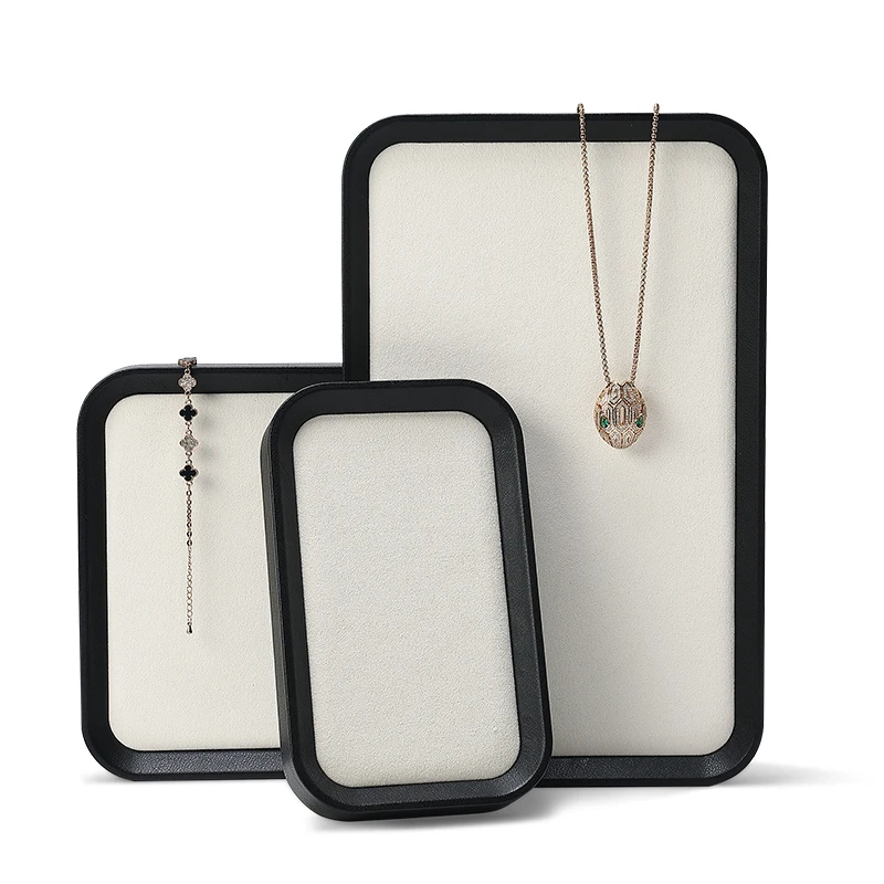

Leather jewelry trays, rings, necklaces, bracelets, watches, jewelry viewing trays, live streaming jewelry display trays