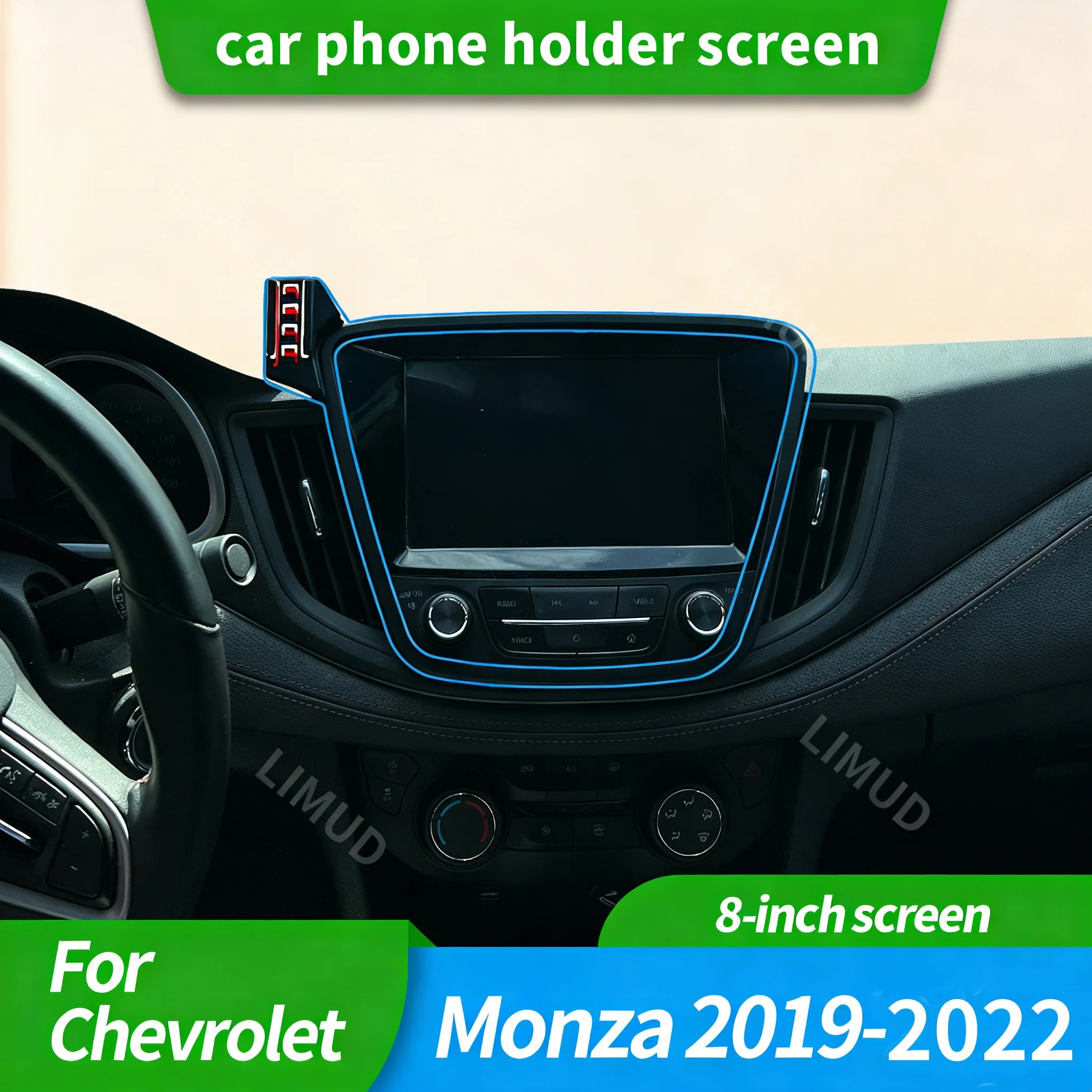 Soporte Universal Fijo para Teléfono con Pantalla de Navegación para Automóvil, Compatible con Chevrolet Monza 2019-2022, Soporte para Navegación con Pantalla de 8 Pulgadas
