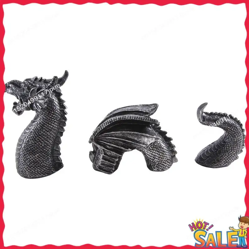 

BOFO Готические садовые статуи дракона, фигурки животных драконов, украшения для патио, офисное украшение, простое в использовании, серебро