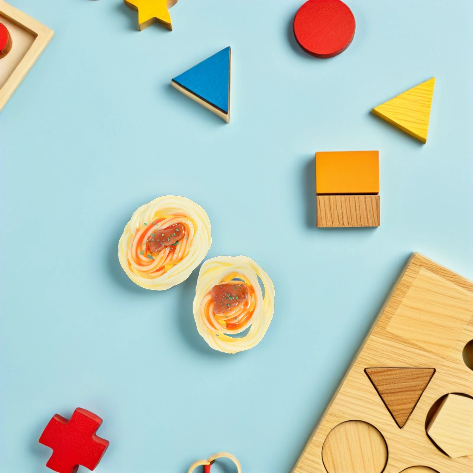 

2 Pcs Simulated Noodle Toys Fake Food for Decor Other Kids Kitchen Accessories Faux Decorative Child