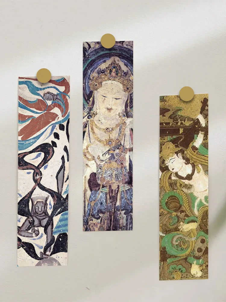 30pcs Dunhuang mural bookmark literary style creative personality Exquisite reading page mark diary notebook mark card