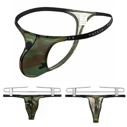 Men Sexy Thongs And G Strings Camouflage Bulge Pouch Bikini Mens Breathable Thong Briefs Panties Homme Slip Enhance T-Back