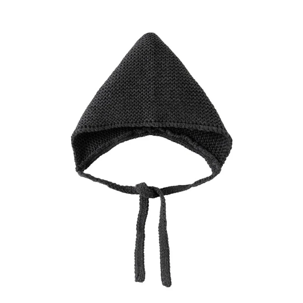 

Solid Color Winter Baby Knit Hat Thick Warm Breathable Woolen Lacing Bonnet Soft Cozy Newborn Ear Protection Hat Boys Girls