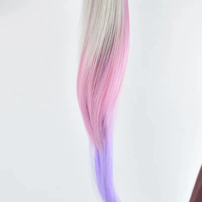 Pelucas Kobayashi-san No Maid Kamui Kanna, pelo largo morado ombré, Cosplay, peluca resistente al calor, accesorio para tocado