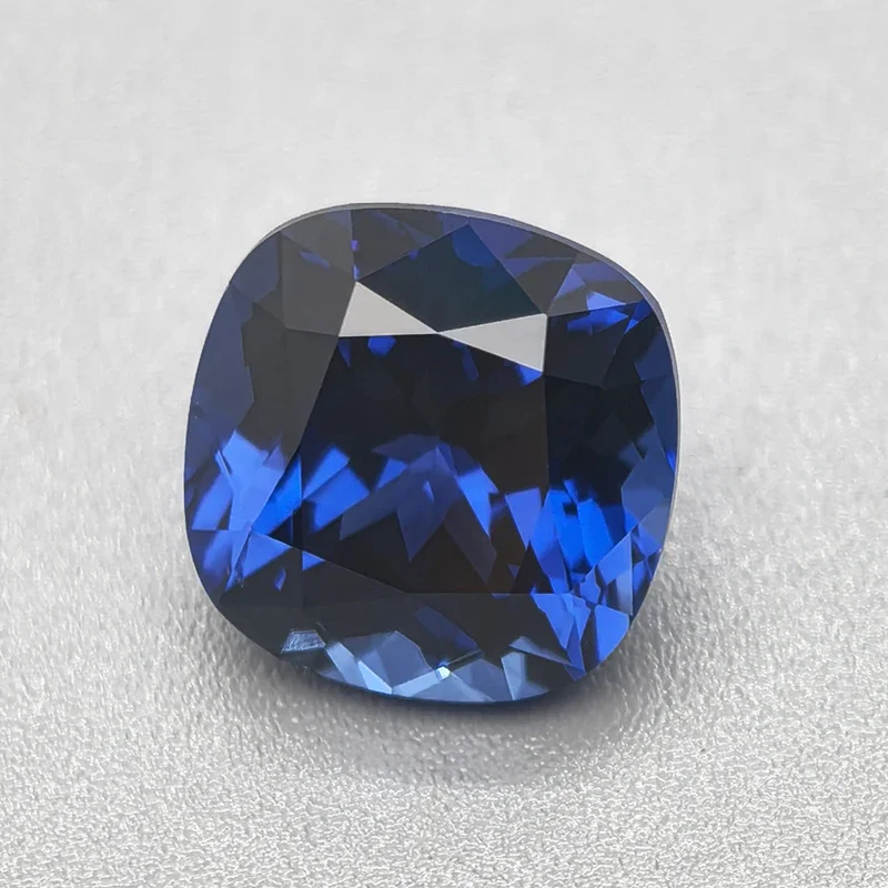 Neuer blauer Saphir, quadratisch geschliffen, Mohs-Härtegrad, Edelstein VVS1, für Schmuckherstellung/Sammlung/Fassung, Ring, Anhänger, Charms, Stein – Detail 3