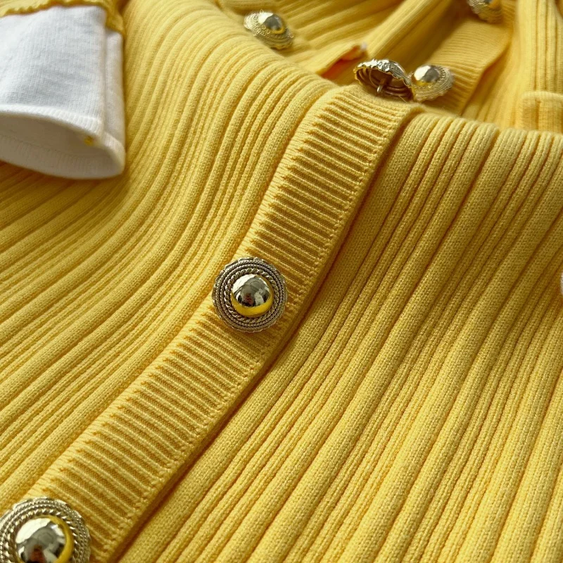 Elegante Breien Zeemeermin Jurk Lente Kleding Vrouwen Lange Mouw Button Up Lange Trui Jurken Vintage Gebreide Jurk Gewaad Femme