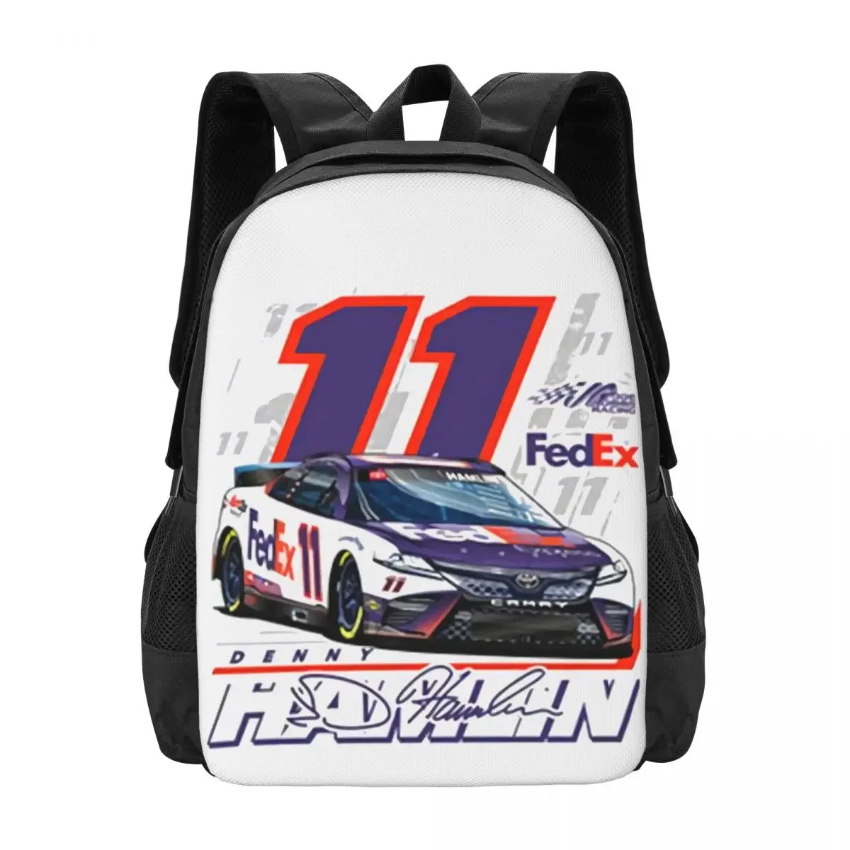 Denny Hamlin 11 Travel Laptop Backpack, Business College School Computer Bag Gift for Men & Women