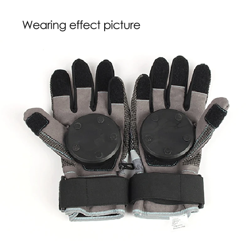 2Pcs Slider Block With Super Cool Sparks Flames For Skateboard Longboard Sliding Gloves Palm Puck Hand Protection