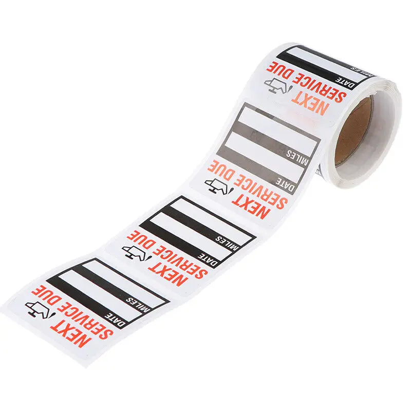 Oil Change Maintenance Service Reminder Stickers Window Rectangle Adhesive Labels Stickers \