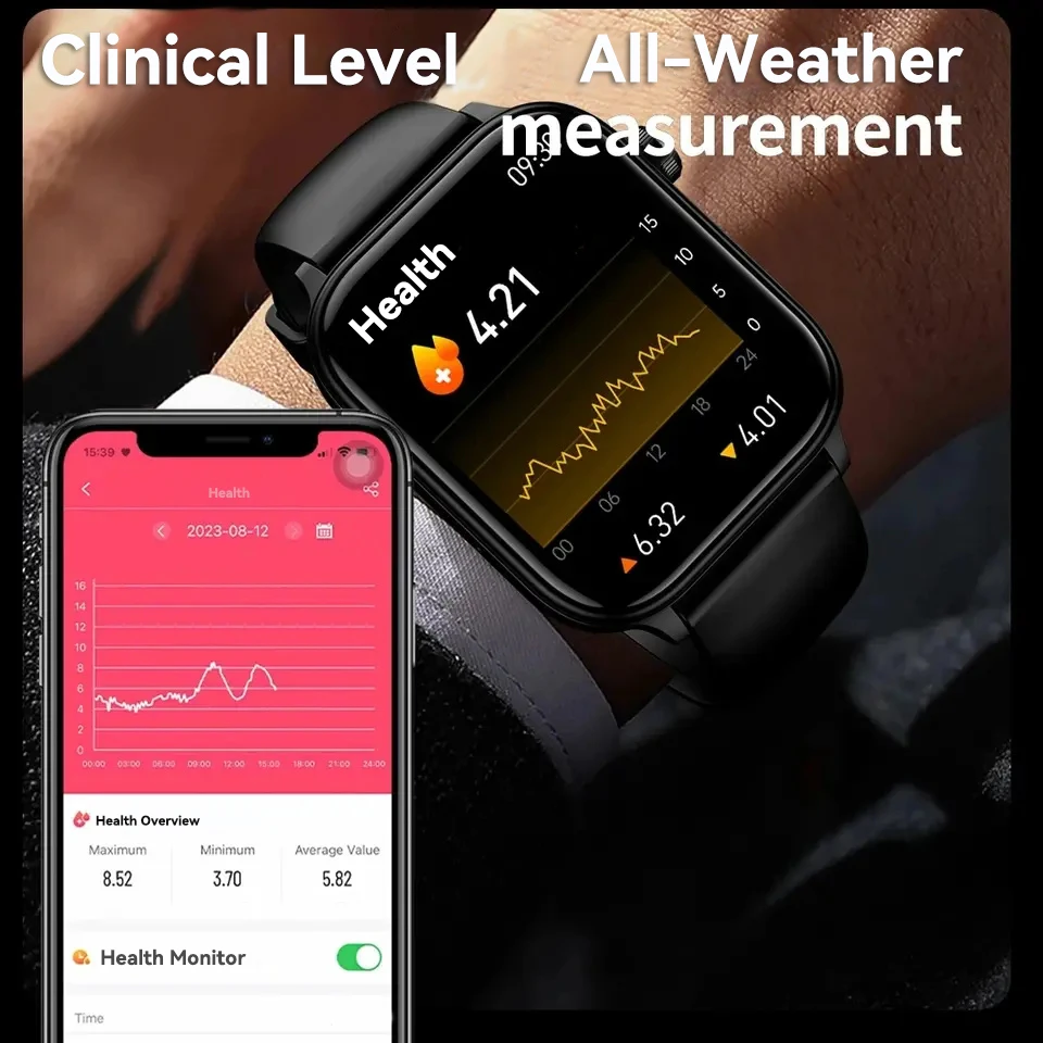 2025 For XIAOMI ios New Precise Physical Examination ai smart Health Watch Uric acid Blood lipids Heart rate BT Call Smart Watch