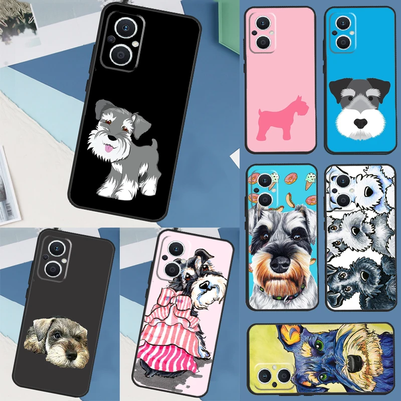 Miniature Schnauzer dog art Phone Case For OPPO Find X6 X3 Pro X2 Neo X5 Lite Reno 7 3 2Z 4Z 5Z 8T 4 5 6 8 Lite Cover