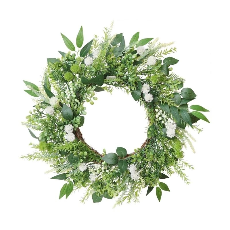 

Artificial Flower Wreath 23.6Inch for Indoor and Outdoor Realistic Flower Wreath for Wedding Valentines Decoration 15UB