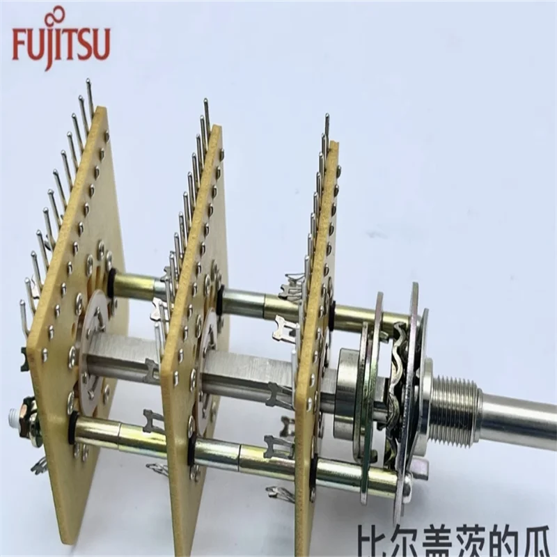 1 PCS Fujitsu rotary band switch 12 × 3 pins 3-layer double blade 5-speed shaft length 23mm