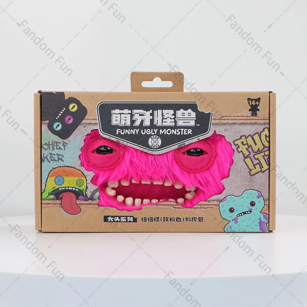 Pluszowa torba crossbody Fuggler, duża głowa, brzydki potwór z zębami, futrzana torebka zwierzęca, plecak, portfel z łańcuszkiem, świetny prezent urodzinowy