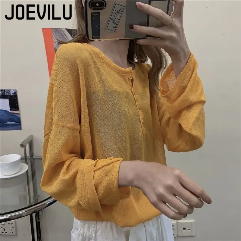 Mesh Long Sleeve Ice Silk Sunscreen Shirt Summer Loose Fitting Thin T-shirt Korean Fashion Medium Length Top Women Casual Blouse