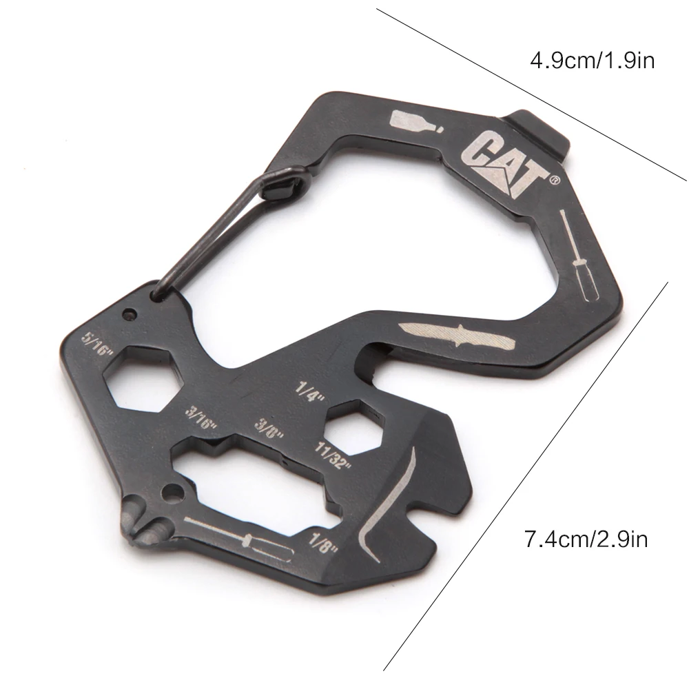 Multifunctional Portable Stainless Steel Tool Carabiner Outdoor Survival Camping Accessories Hang In Backpack All In One