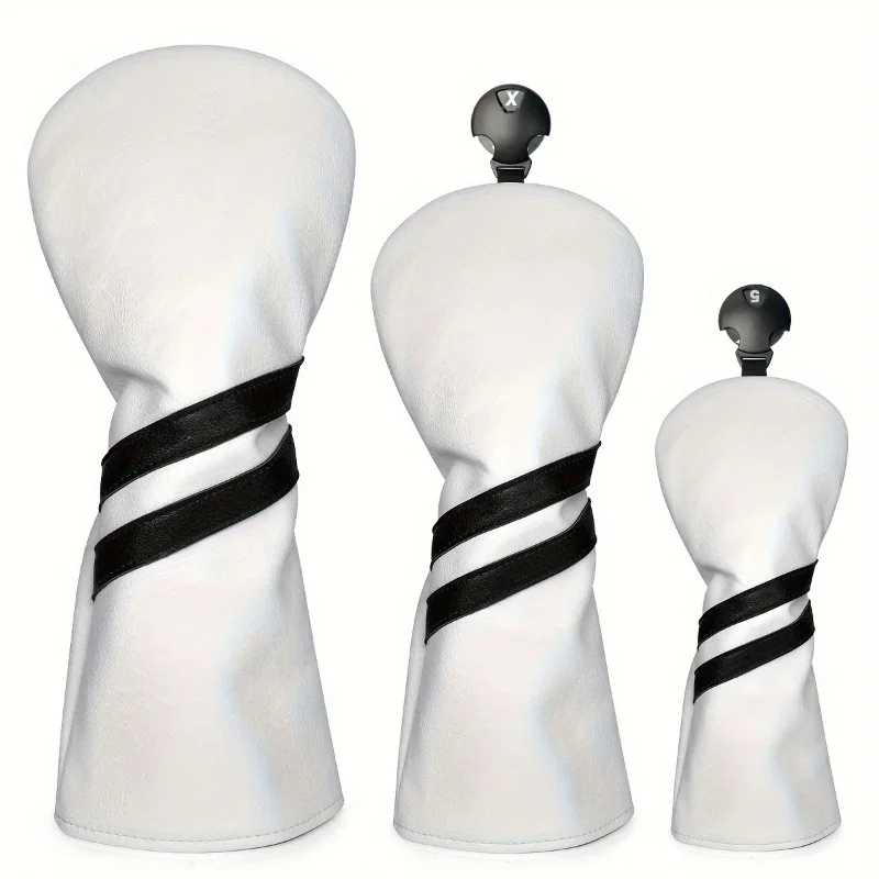 NEW Golf Woods Headcovers Covers for Driver Fairway Golf Clubs Set Heads PU Leather Good Quality Protector Cover 3pcs