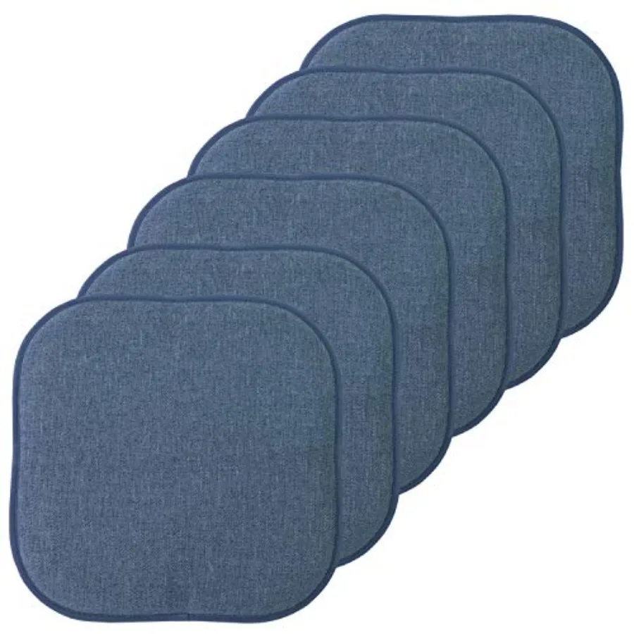 Chair Cushion Memory Foam Pads Honeycomb Pattern Slip Non Skid Rubber Back Rounded Square 16