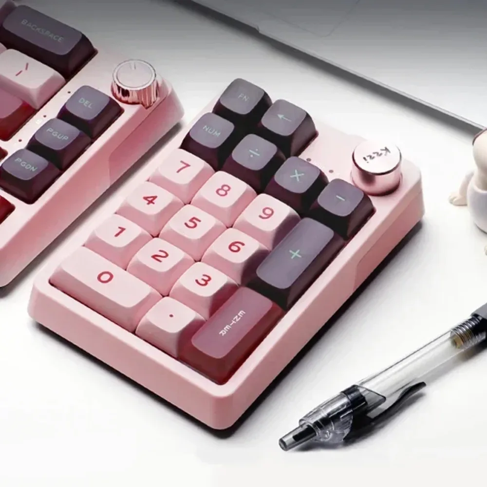 Kzzi K20 Tastiera meccanica wireless a tre modalità Mini pulsante Manopola multifunzione personalizzata Tastiera digitale ergonomica RGB dinamica