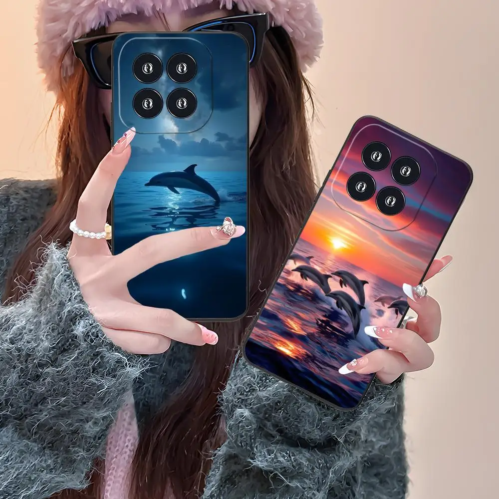 

Чехол для мобильного телефона Kawaii Dolphin для Xiaomi 15 14 13 12 Mi 11 T Ultra Lite Pro S X 5G с цветным принтом, красивый чехол для мобильных телефонов