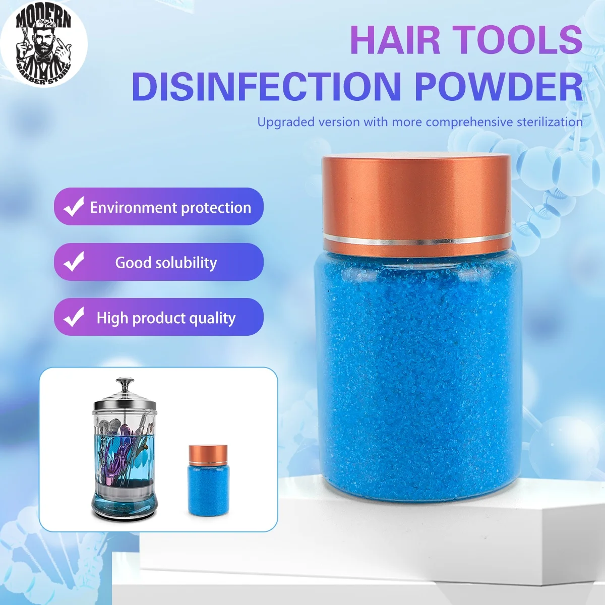 

Professional Hairdressing Disinfection Powder For Hair Comb Clipper Scissors Sanitizer Barber Salon Hairdressing Supplie