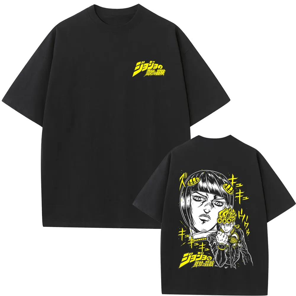 

Anime Jojo's Bizarre Adventure Bruno Bucciarati Giorno Giovanna Graphic T Shirt Fans Gift Men Fashion Manga Oversized T-shirts
