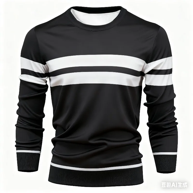 

Men's New Round Neck Casual Long Sleeved T-shirt,breathable and Quick Drying 3D Printed Motorcycle Riding and Cycling Sportswear